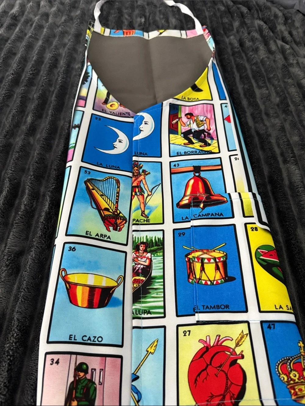 Blue & Multicolor 'La Chela' Kitchen Apron